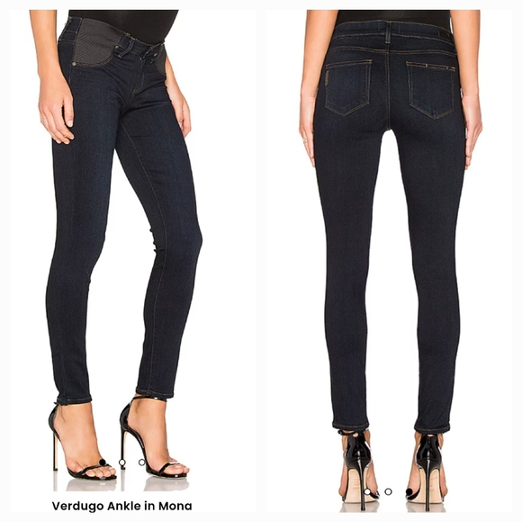 PAIGE Denim - Paige Maternity Verdugo Ankle in Mona Wash Elastic Side Panels Size 27